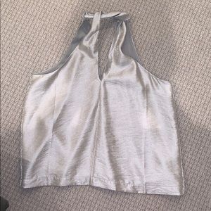 Silver tank top from Anthropologie